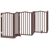 Vidaxl faltbares Hundegitter 6 Paneele 300 cm Pappelholz braune Eiche
