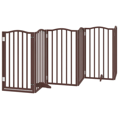 Vidaxl faltbares Hundegitter 6 Paneele 300 cm Pappelholz braune Eiche