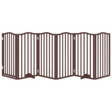Vidaxl faltbares Hundegitter 6 Paneele 300 cm Pappelholz braune Eiche