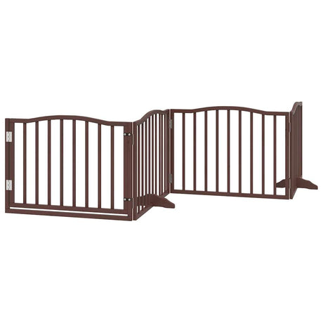 Vidaxx faltbares Hundegitter 4 Paneele 320cm Pappelholz braune Eiche