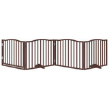 Vidaxx faltbares Hundegitter 4 Paneele 320cm Pappelholz braune Eiche
