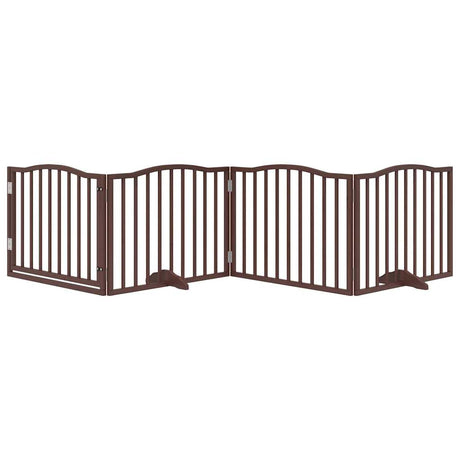 Vidaxx faltbares Hundegitter 4 Paneele 320cm Pappelholz braune Eiche