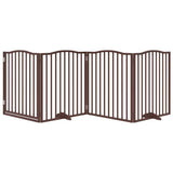 Vidaxx faltbares Hundegitter 4 Paneele 320cm Pappelholz braune Eiche