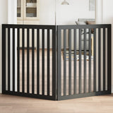 Vidaxx faltbares Hundegitter 2 Paneele 160 cm Pappelholz schwarz