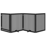 Vidaxx faltbares Hundegitter 4 Paneele 320 cm Pappelholz schwarz