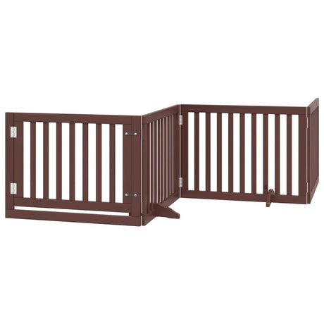 Vidaxx faltbares Hundegitter 4 Paneele 320 cm Pappelholz braun