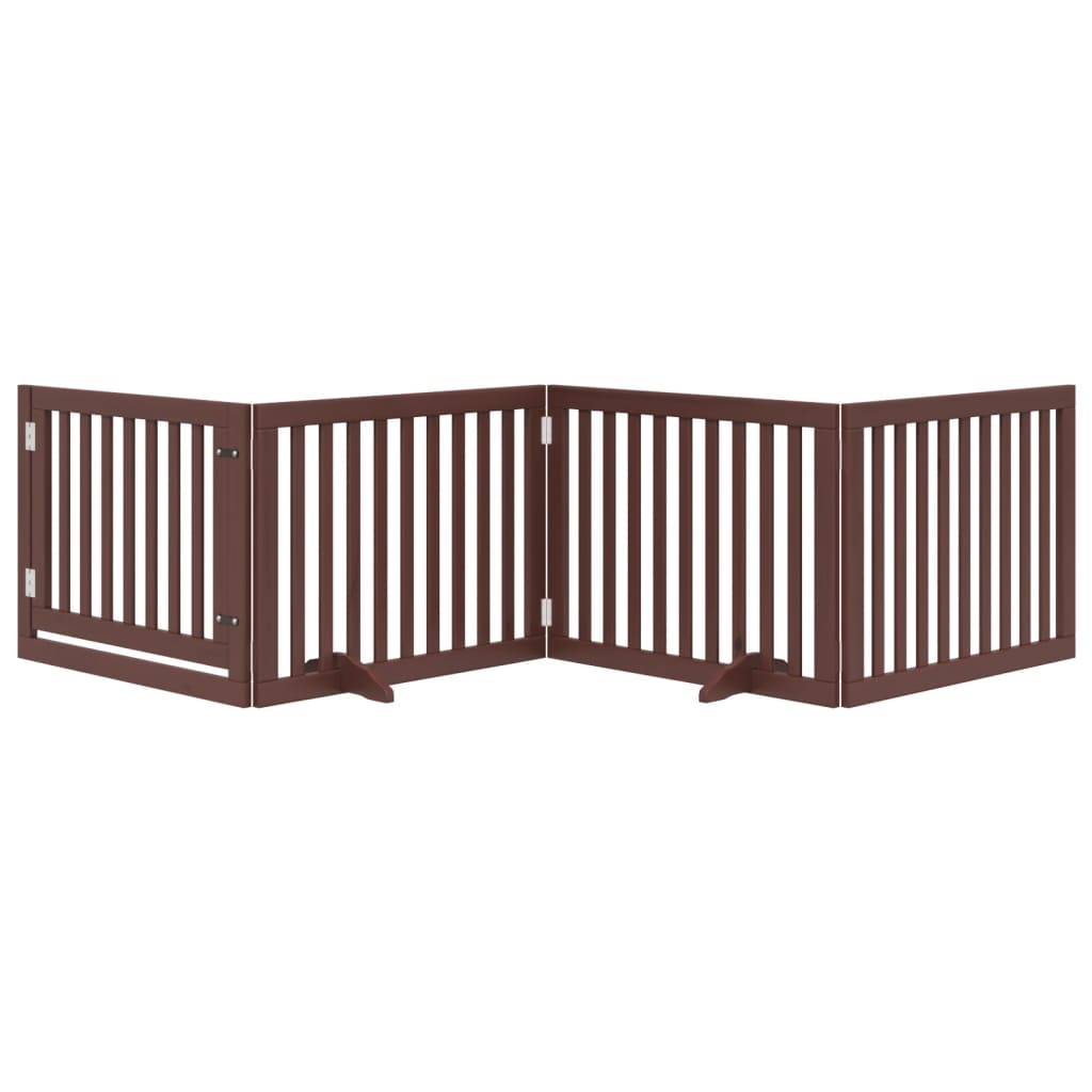 Vidaxx faltbares Hundegitter 4 Paneele 320 cm Pappelholz braun