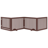 Vidaxx faltbares Hundegitter 4 Paneele 320 cm Pappelholz braun