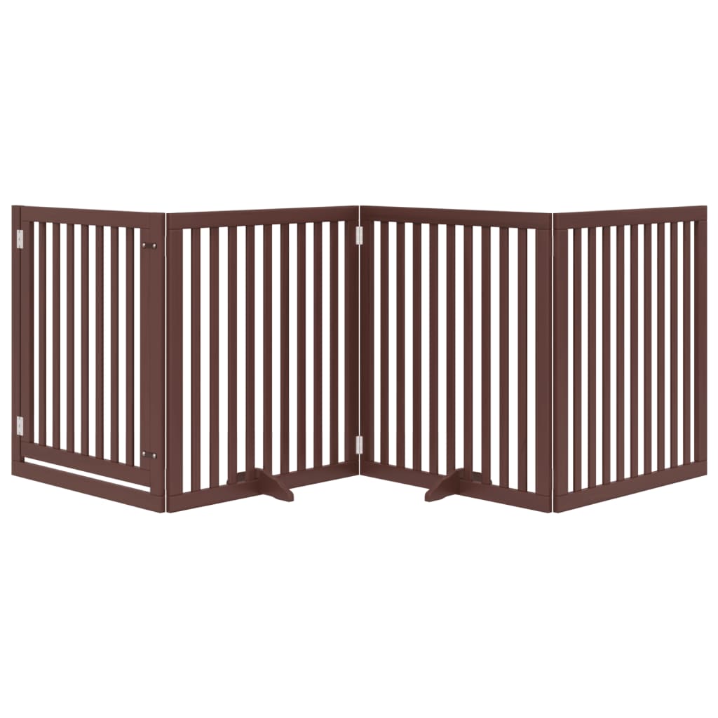 Vidaxx faltbares Hundegitter 4 Paneele 320 cm Pappelholz braun