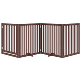 Vidaxx faltbares Hundegitter 4 Paneele 320 cm Pappelholz braun