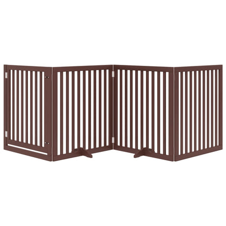 Vidaxx faltbares Hundegitter 4 Paneele 320 cm Pappelholz braun