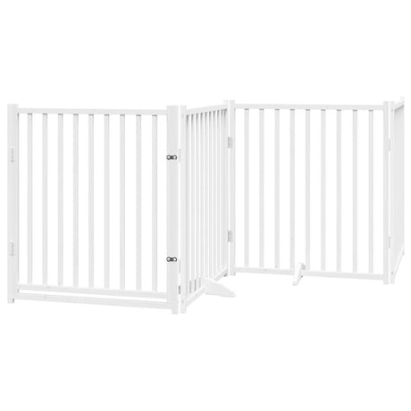 Vidaxl faltbares Hundegitter 4 Paneele 320 cm massives Kiefernholz weiß