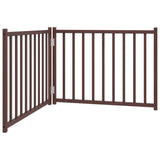 Vidaxl faltbares Hundegitter, 2 Paneele, 160 cm, massive Kiefer, braune Eiche