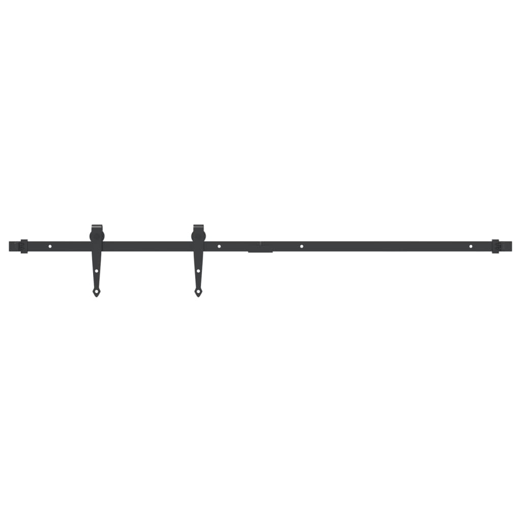 Vidaxx Aufhängeset für Mini-Schiebetür 122 cm Kohlenstoffstahl schwarz