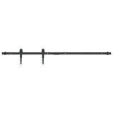 Vidaxx Aufhängeset für Mini-Schiebetür 122 cm Kohlenstoffstahl schwarz