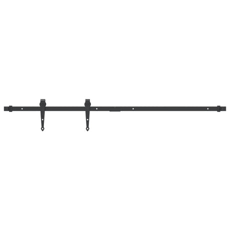 Vidaxx Aufhängeset für Mini-Schiebetür 122 cm Kohlenstoffstahl schwarz