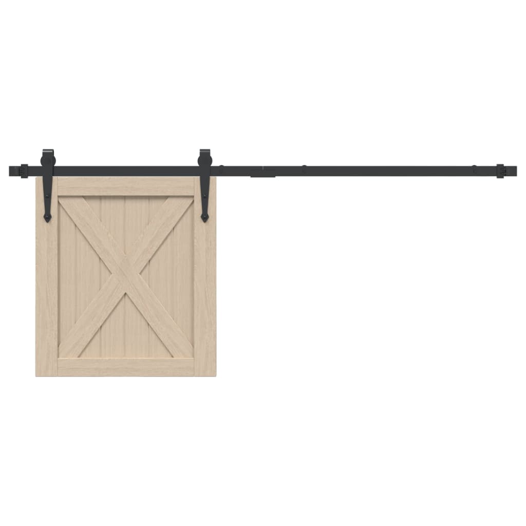 Vidaxx Aufhängeset für Mini-Schiebetür 122 cm Kohlenstoffstahl schwarz