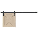 Vidaxx Aufhängeset für Mini-Schiebetür 122 cm Kohlenstoffstahl schwarz