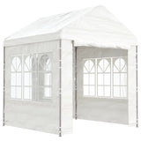 Arbor Vidaxl avec toit 2.28x2.23x2.69 m Blanc en polyéthylène