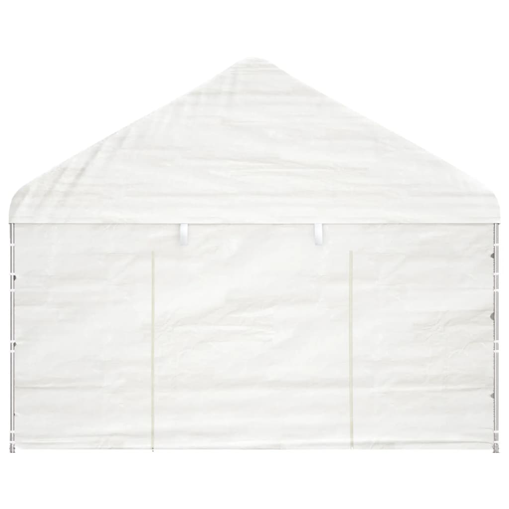 Vidaxl Arbor con tetto 4.08x2.23x3.22 m polietilene bianco