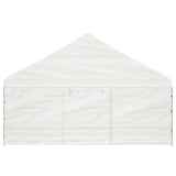 Vidaxl arbor with roof 5.88x2.23x3.75 m polyethylene white