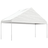 Arbor vidaxl avec toit 5.88x2.23x3,75 m Blanc en polyéthylène