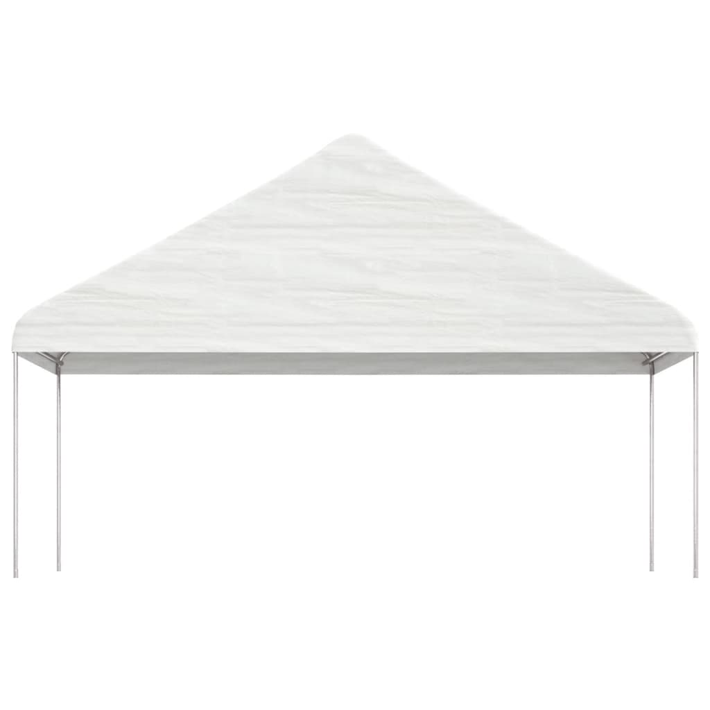 Vidaxl arbor with roof 5.88x2.23x3.75 m polyethylene white