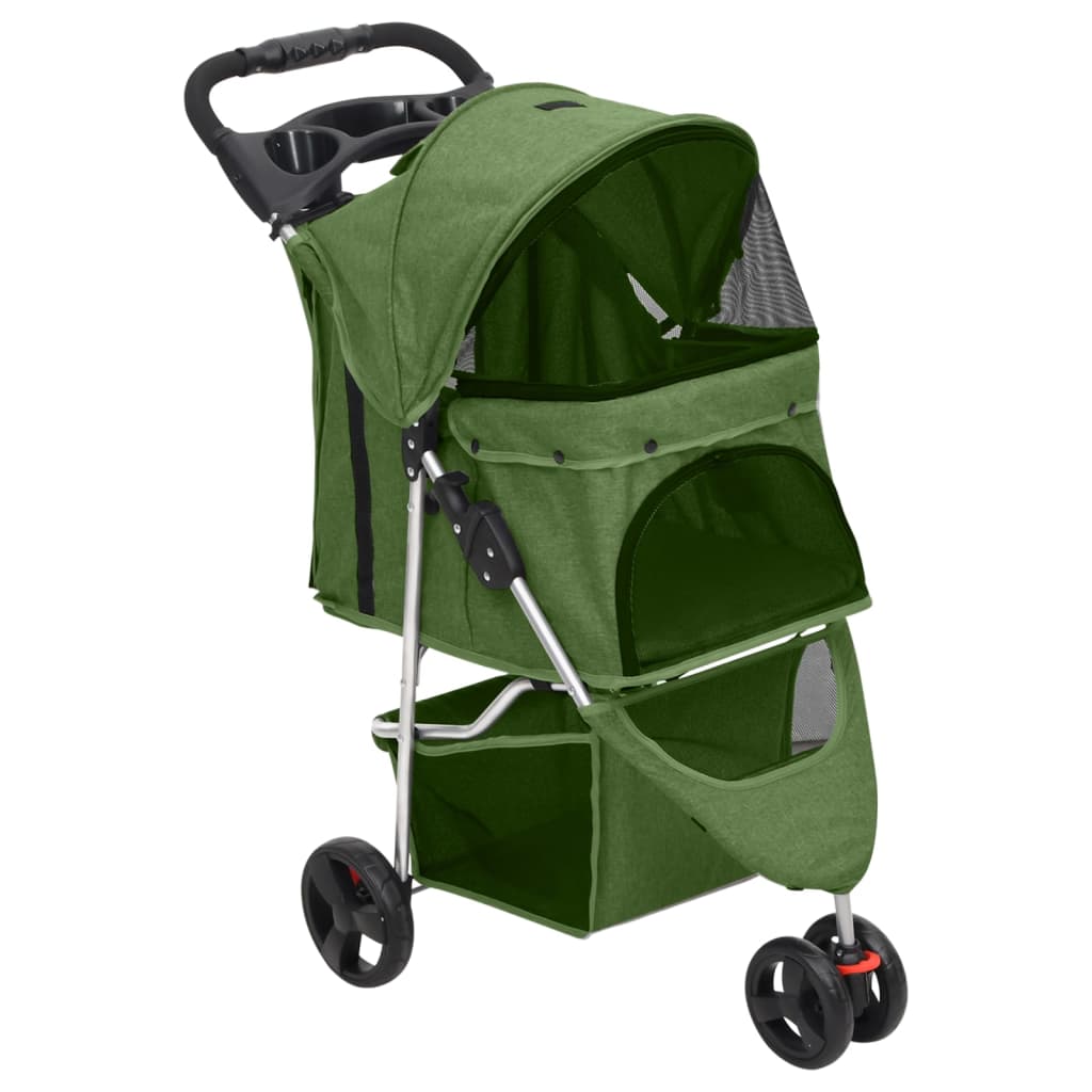 Vidaxl hundbil vikbar 80x46x98 cm oxford tyg green