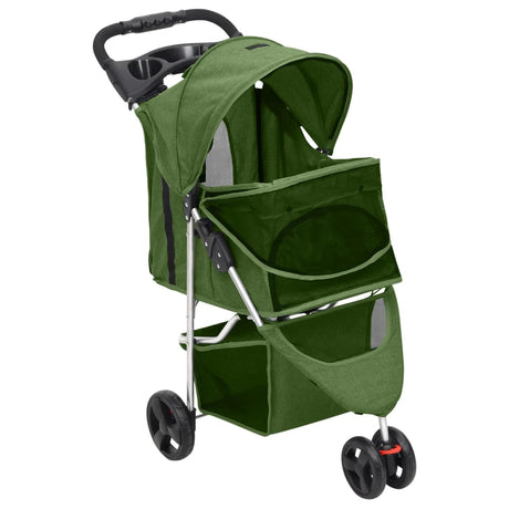 Vidaxx faltbarer Hundekinderwagen 80x46x98 cm Oxford-Stoff grün