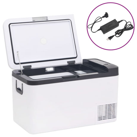 Vidaxx Kühlbox mit Griff und Adapter 18 l PP PE schwarz und weiß