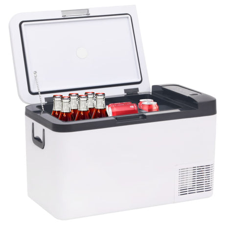 Vidaxx Kühlbox mit Griff und Adapter 18 l PP PE schwarz und weiß
