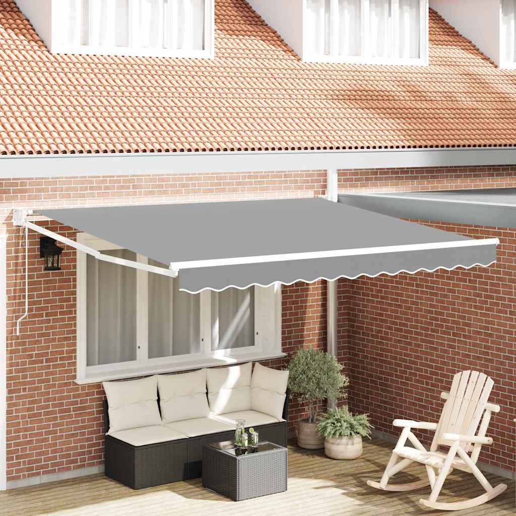Vidaxl inklapbaar zonnescherm wit 350 x 250 cm aluminium