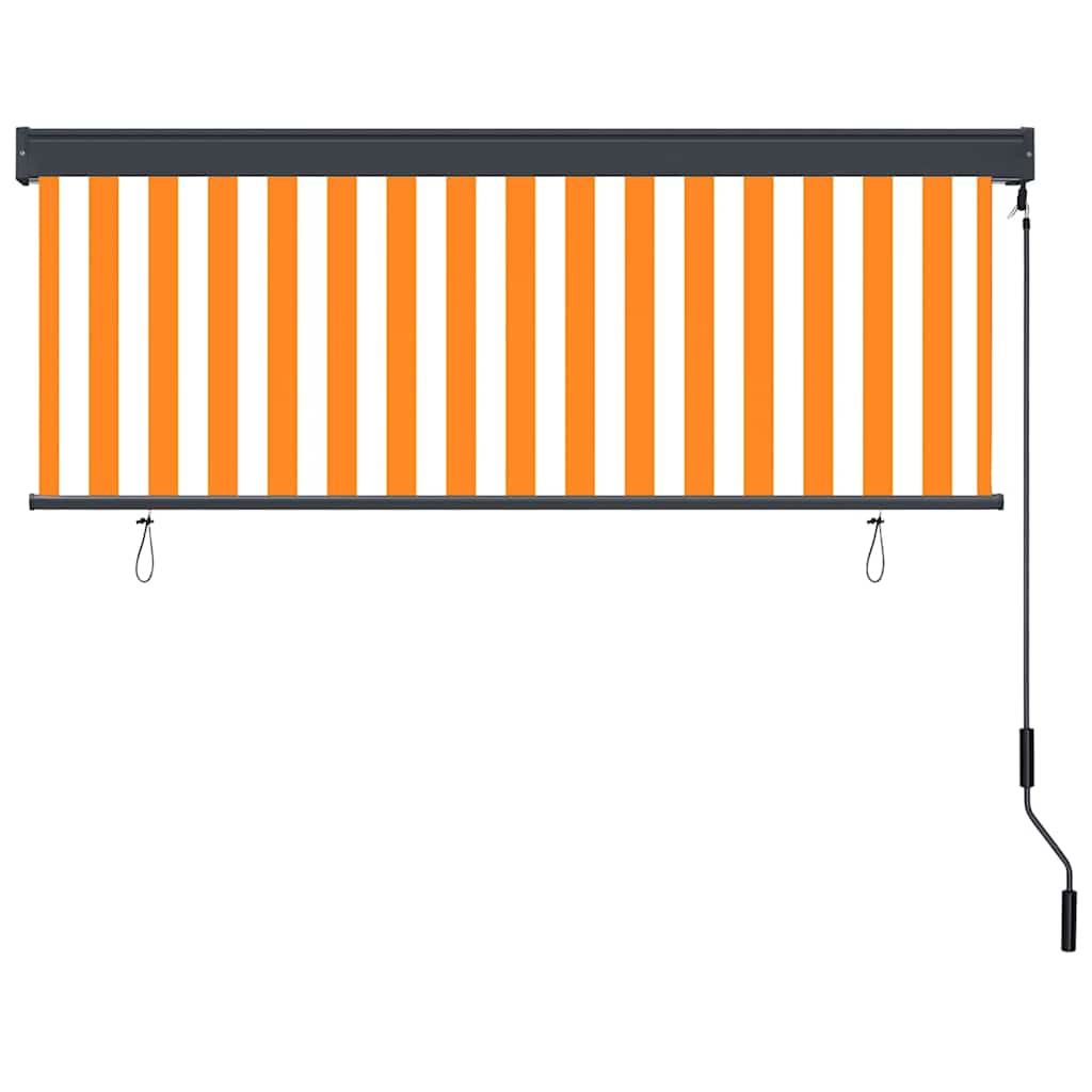 Vidaxl rolgordijn wit en oranje 180 x 250 cm stof en aluminium