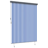 Vidaxl rolgordijn blauw en wit 200 x 250 cm stof en aluminium