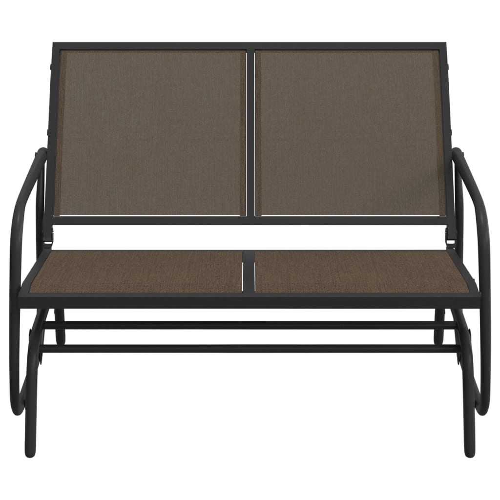 Vidaxx Garten-Schiebesofa 120,5x76x86,5 cm Textilfolie und Stahl braun
