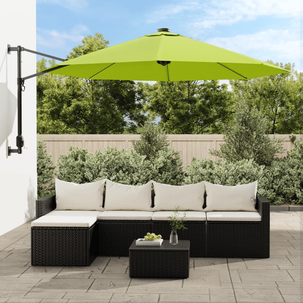 Vidaxl Wall Parasol 290 cm Apple Green