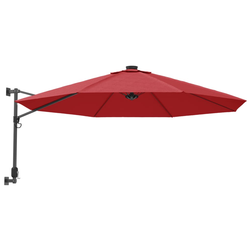 Vidaxl Wall Parasol 290 cm knallrød