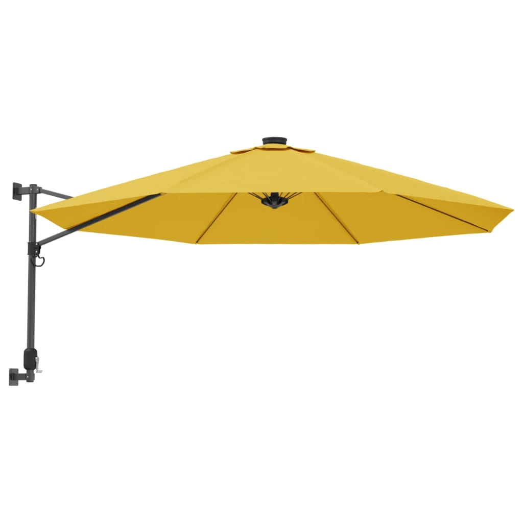 Vidaxl Wall Parasol 290 cm gul