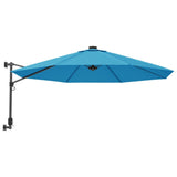 VidaXL Wandschirm mit LEDs 290 cm meerblau