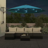 VidaXL Wandschirm mit LEDs 290 cm meerblau
