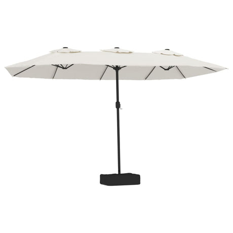 VidaXL Sonnenschirm doppelt 449x245 cm sandweiß