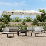 VidaXL Sonnenschirm doppelt 449x245 cm sandweiß