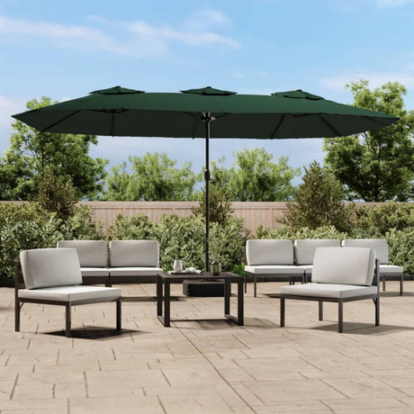 VidaXL Sonnenschirm doppelt 449x245 cm grün