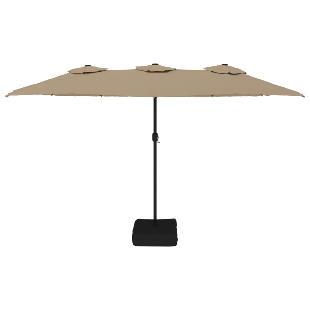 VidaXL Sonnenschirm doppelt 449x245 cm taupe