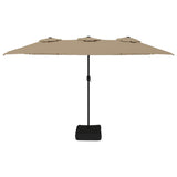 VidaXL Sonnenschirm doppelt 449x245 cm taupe