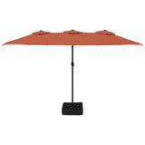 Vidaxl parasol dubbel dak 449x245 cm terracottakleurig