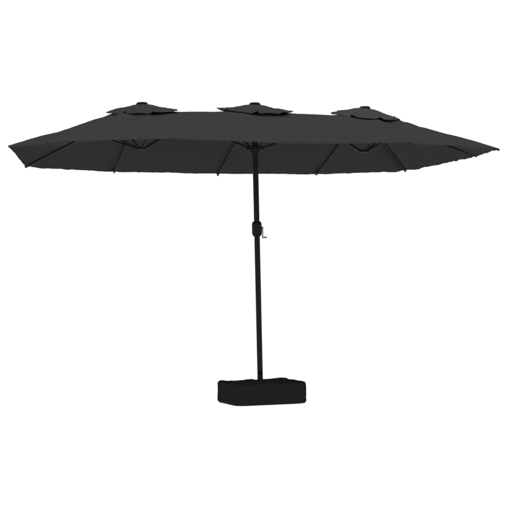 VidaXL Sonnenschirm Doppeldach 449x245 cm schwarz