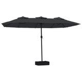 VidaXL Sonnenschirm Doppeldach 449x245 cm schwarz