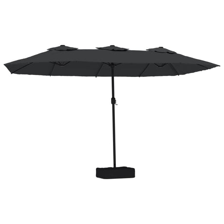 VidaXL Sonnenschirm Doppeldach 449x245 cm schwarz