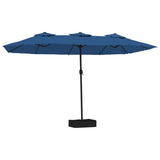 VidaXL Sonnenschirm Doppeldach 449x245 cm azurblau